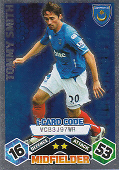 Tommy Smith Portsmouth 2009/10 Topps Match Attax i-Card Code #252